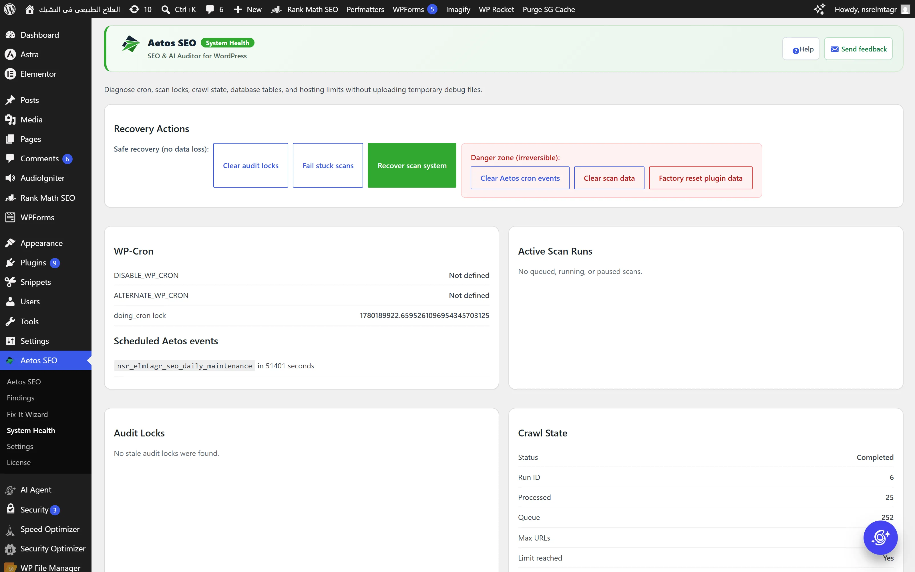 System Health diagnostics — Pro feature